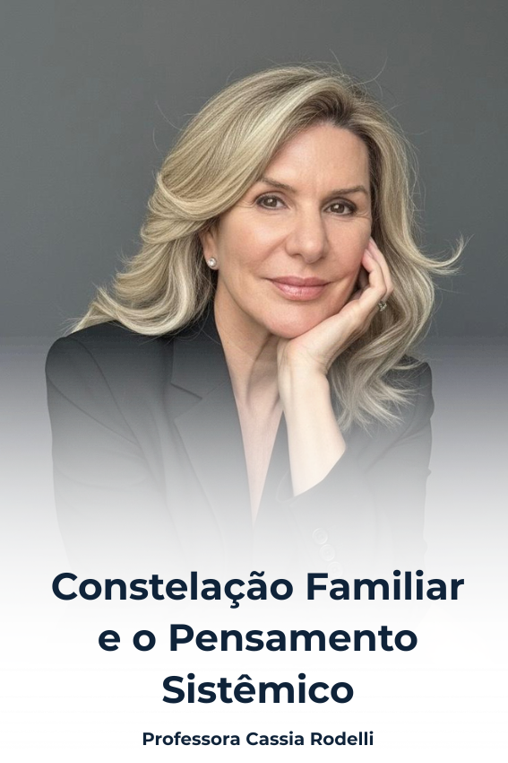 Professora Cássia Rodelli ministrando a disciplina Constelação Familiar e Pensamento Sistêmico na Pós-Graduação em Constelação Familiar do Instituto SINTRA.